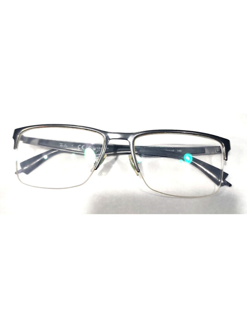 Ray Ban RB6335 2855 Gunmetal Rectangle Eyeglasses Frame 54-17 145 Crack Tips
